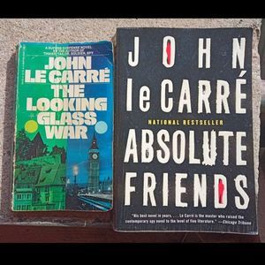 John le Carre Absolute Friends The Looking Glass War Espionage Novel Bundle $2